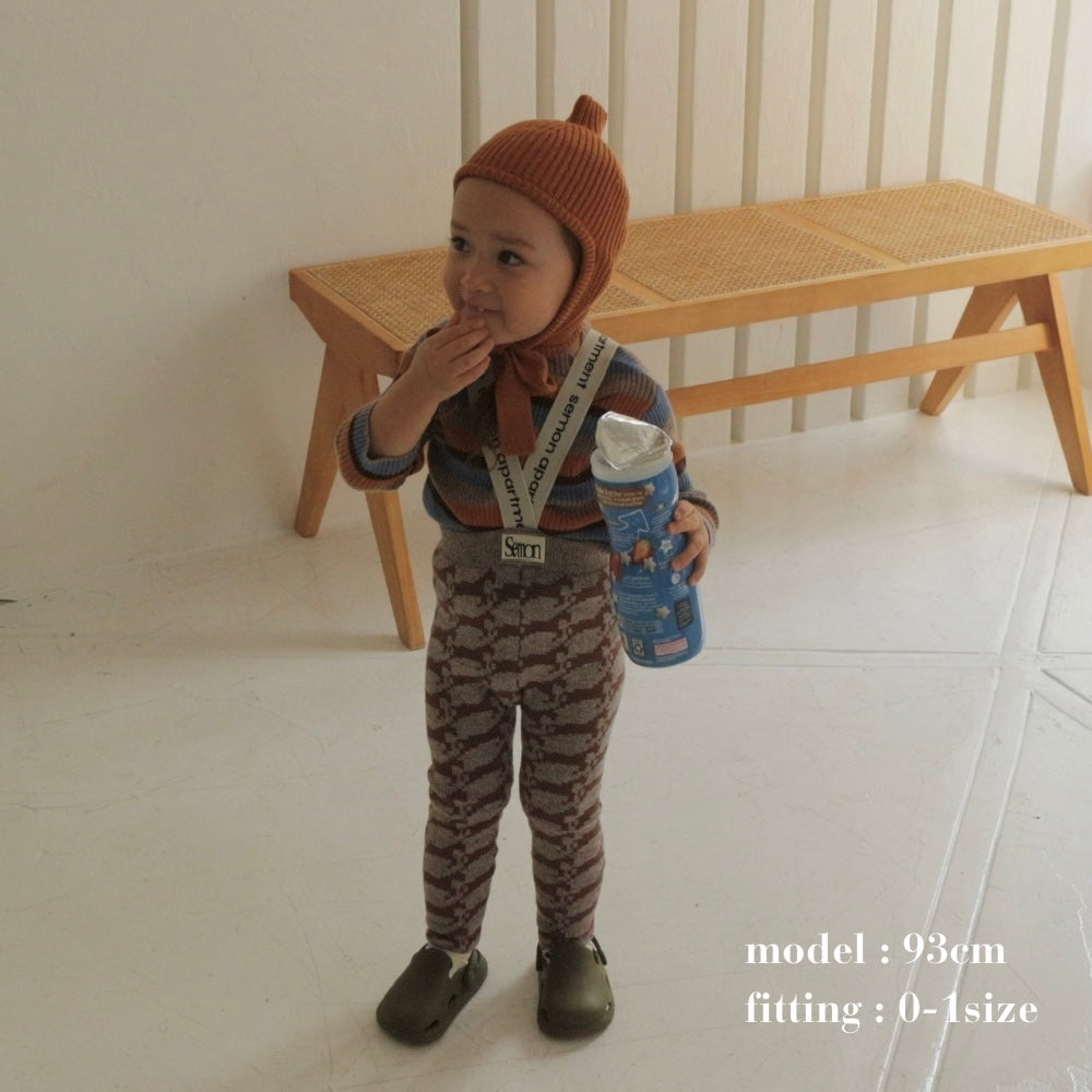 PATTERN JAGGARD SUSPENDER LEGGINS