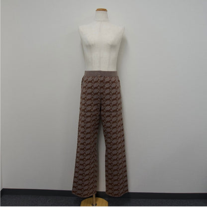 【ladies series】PATTERN JAGGARD KNIT PANTS