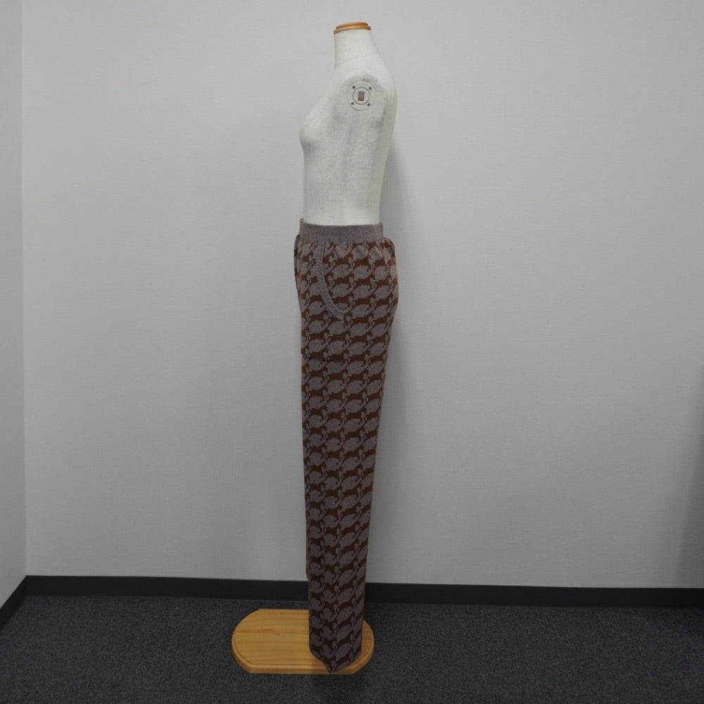 [ladies series] PATTERN JAGGARD KNIT PANTS