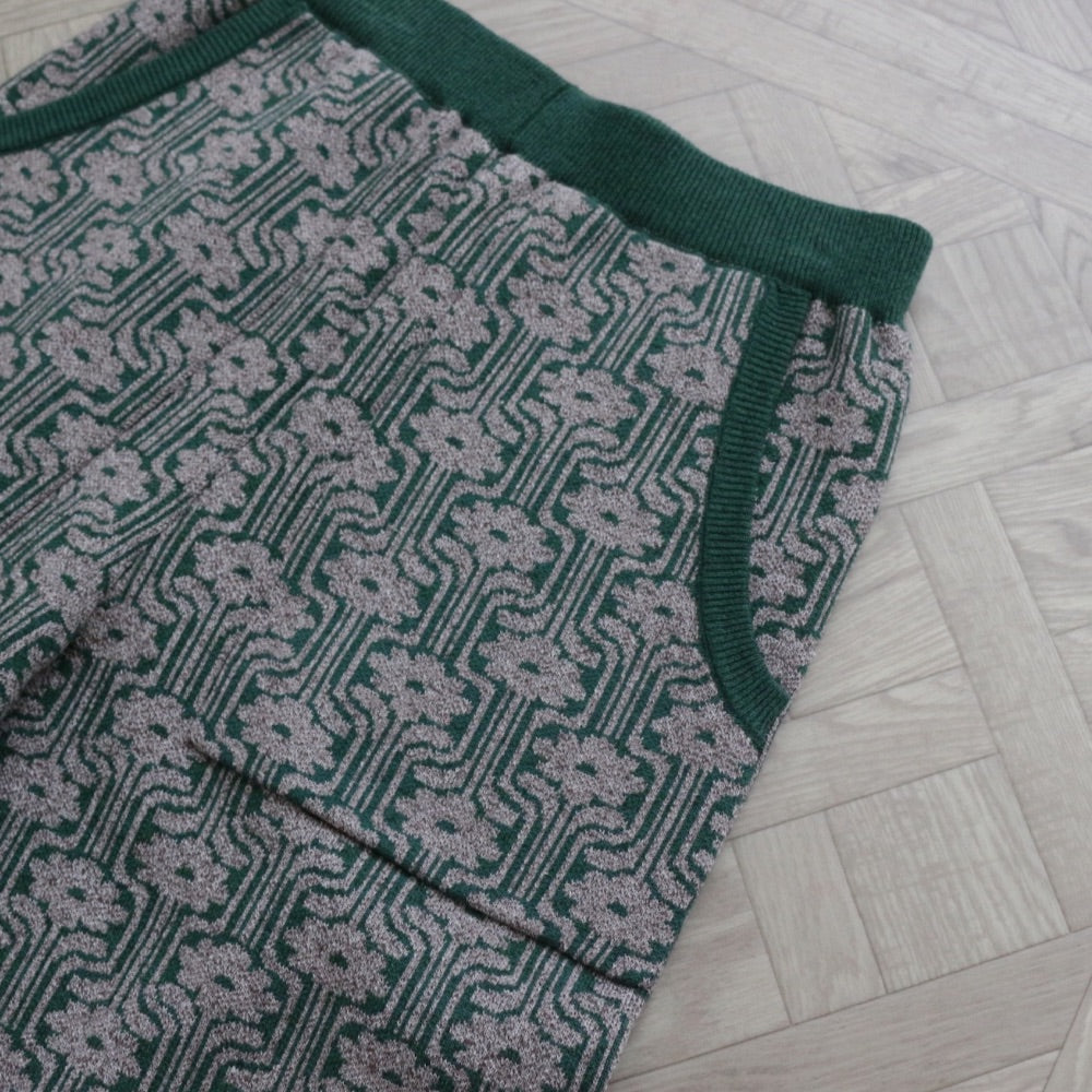 【ladies series】PATTERN JAGGARD KNIT PANTS