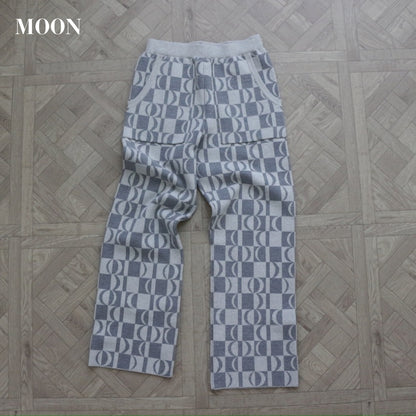 【ladies series】PATTERN JAGGARD KNIT PANTS