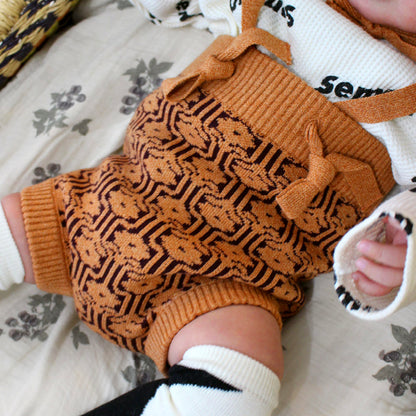 Pattern cotton knit bloomers