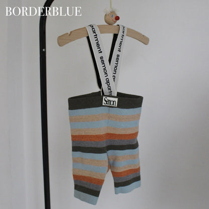 Logo suspender shorts