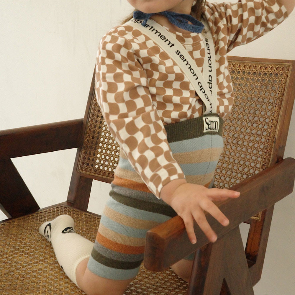 Logo suspender shorts