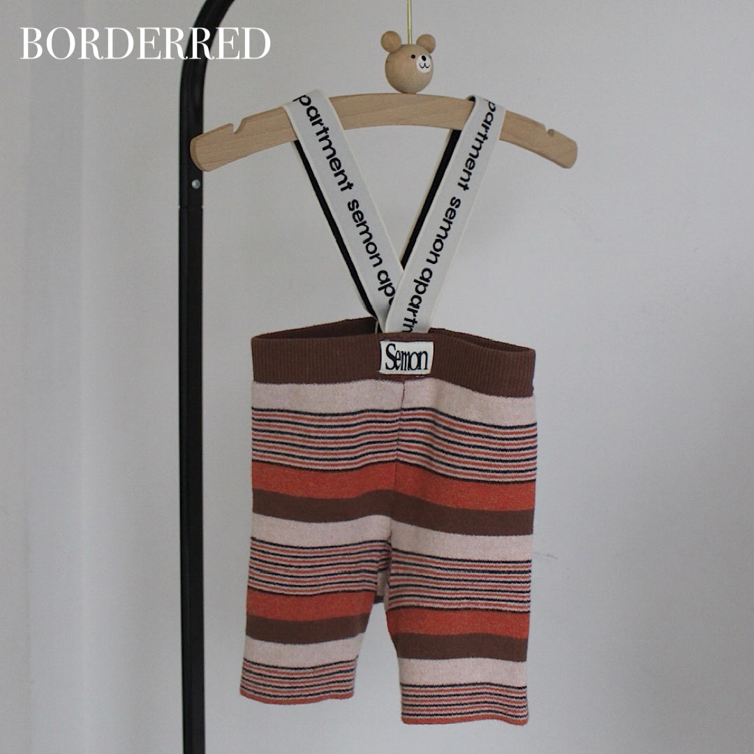 Logo suspender shorts