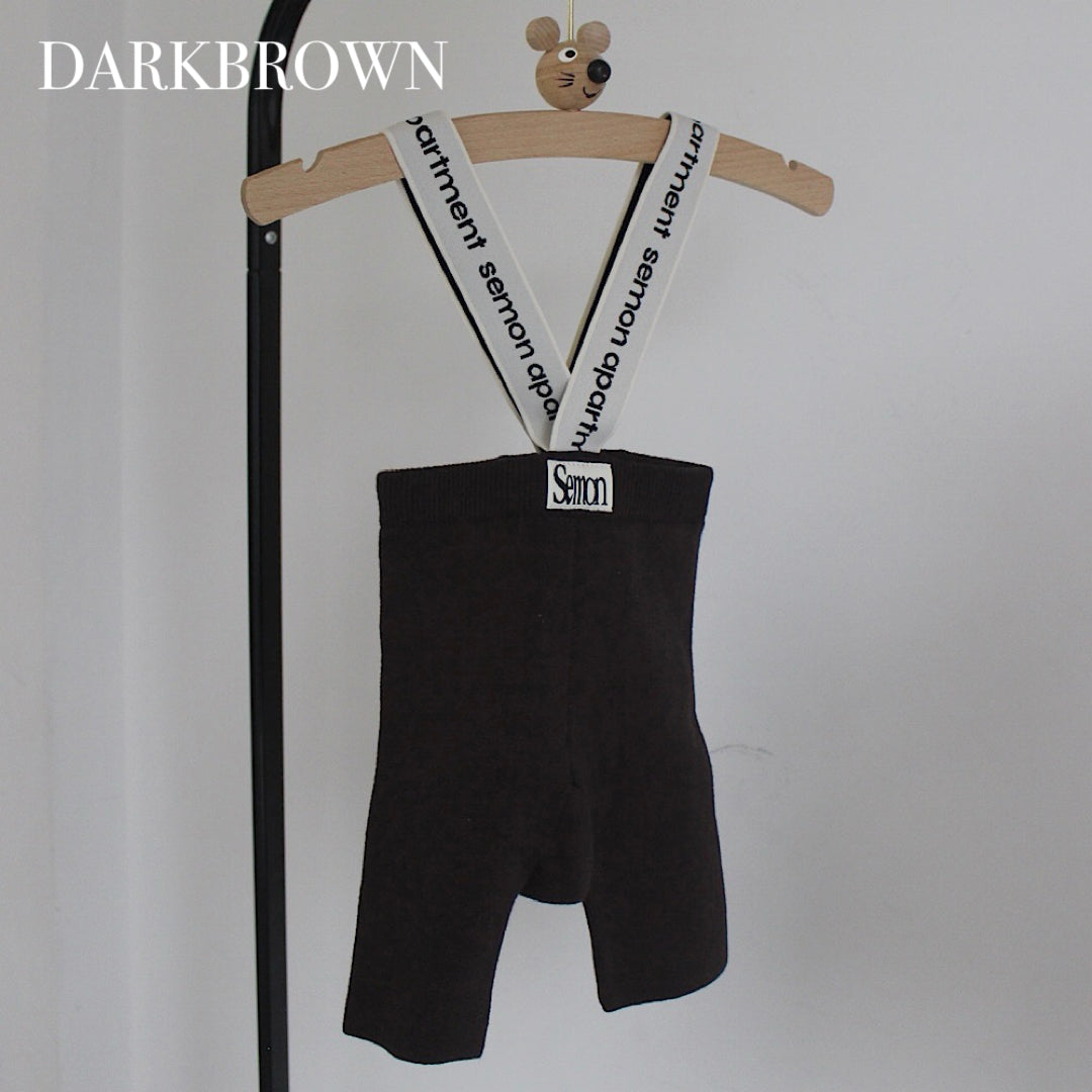 Logo suspender shorts