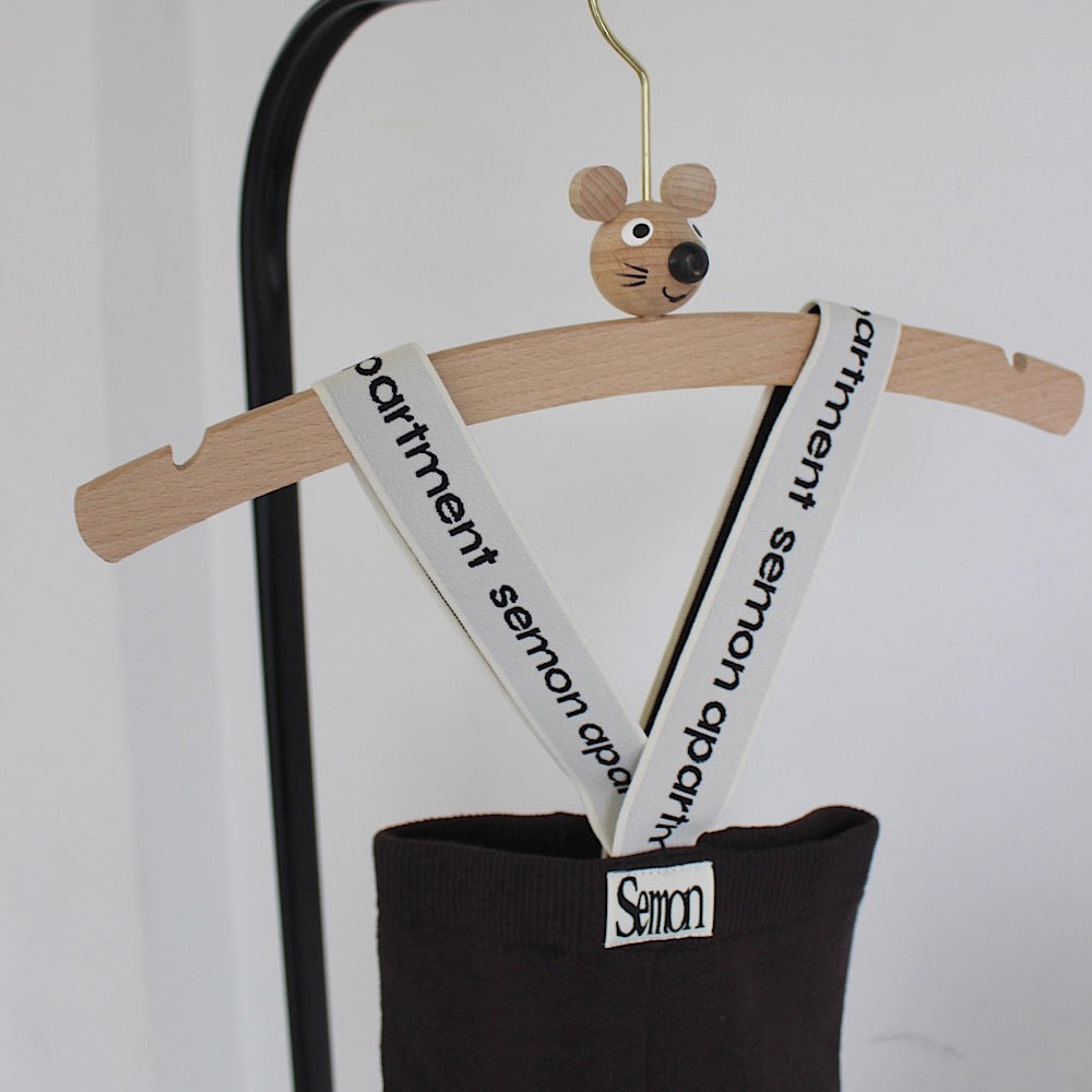 Logo suspender shorts