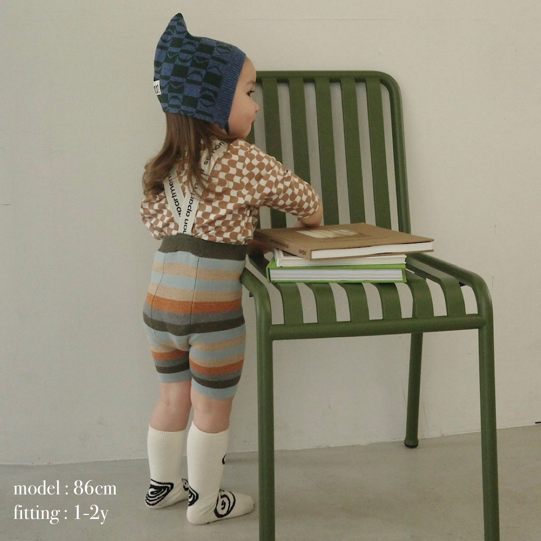 Logo suspender shorts