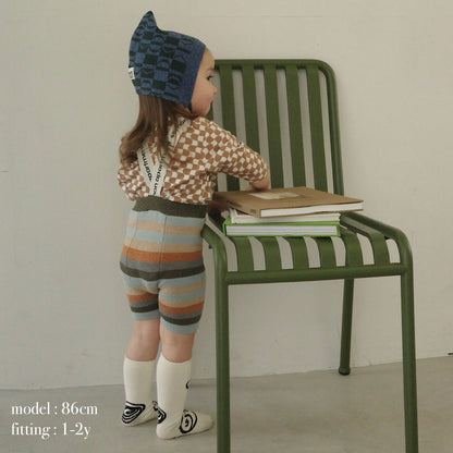 Logo suspender shorts