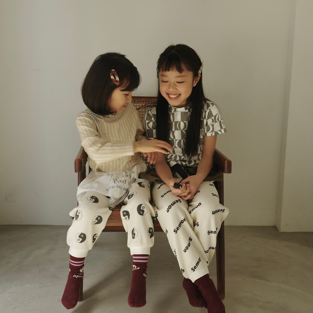 WAFFLE PRINT JOGGER PANTS