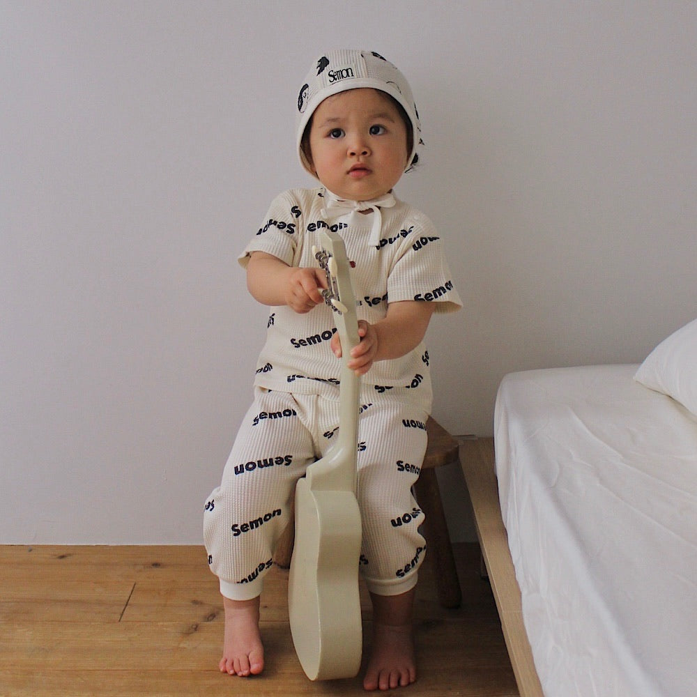 WAFFLE PRINT JOGGER PANTS