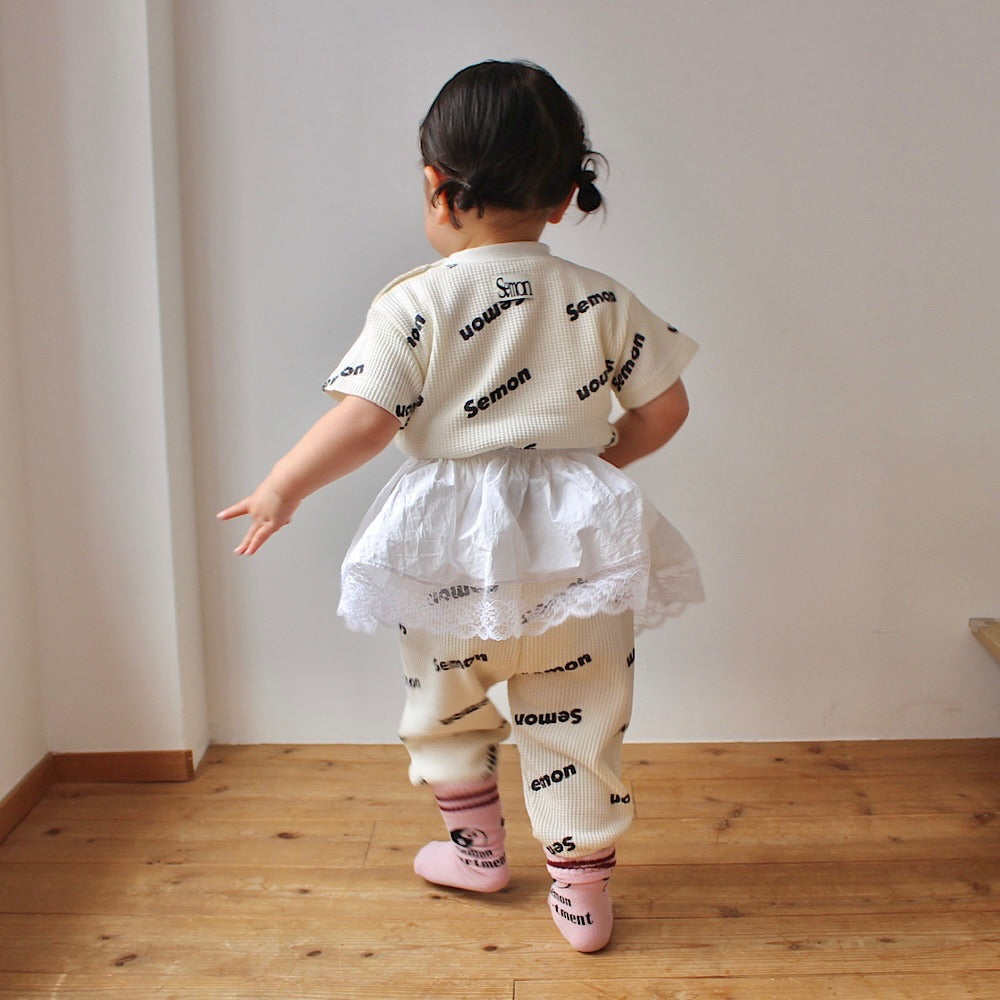 WAFFLE PRINT JOGGER PANTS