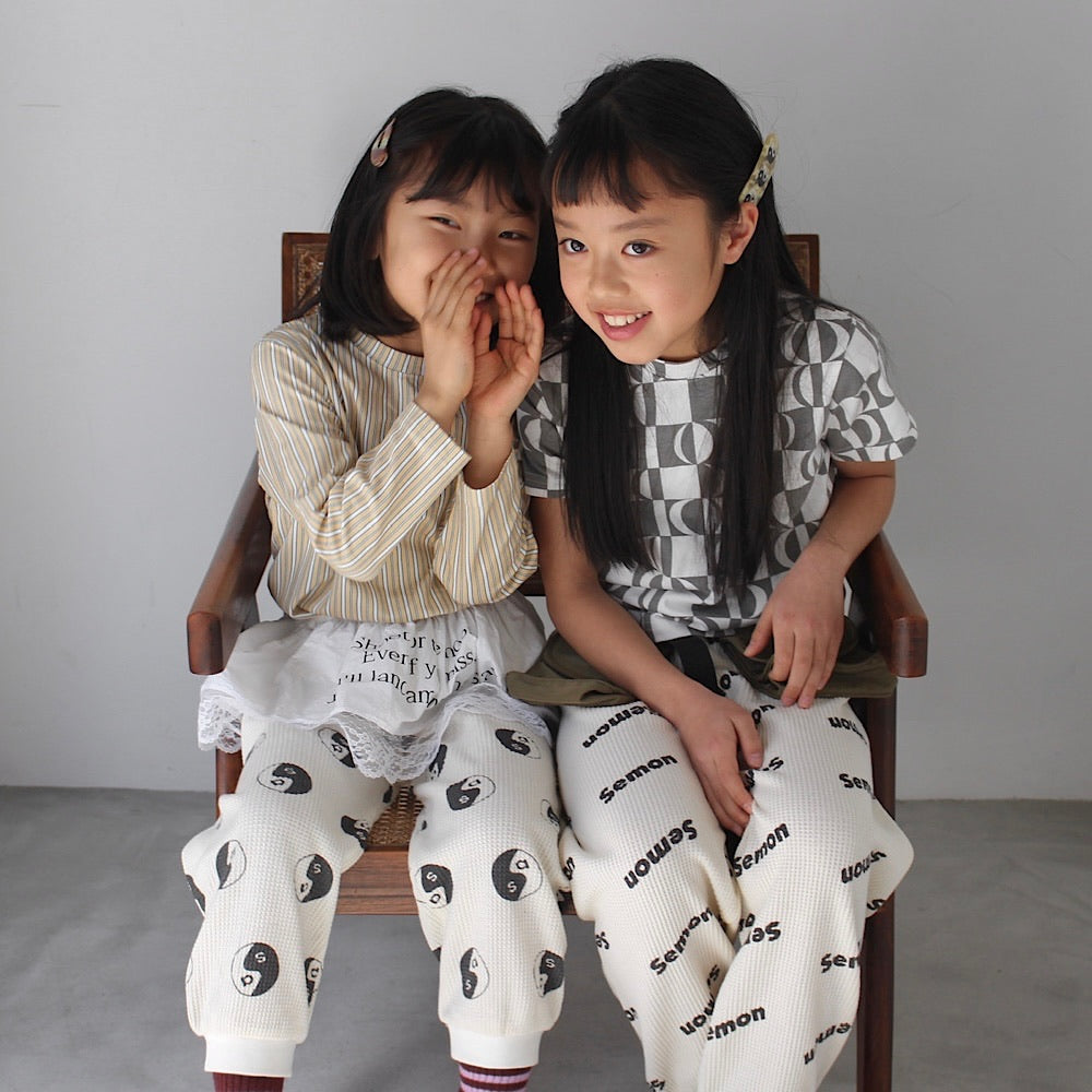 WAFFLE PRINT JOGGER PANTS