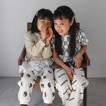WAFFLE PRINT JOGGER PANTS