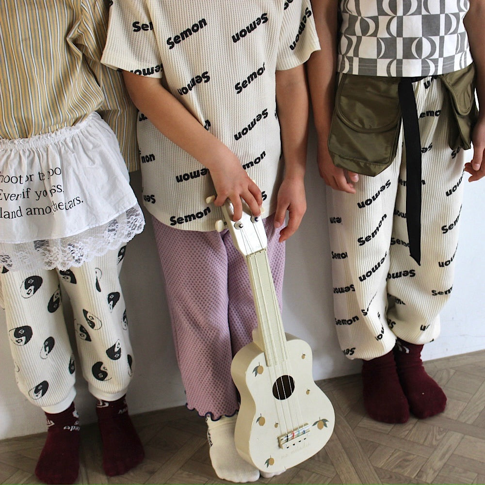 WAFFLE PRINT JOGGER PANTS