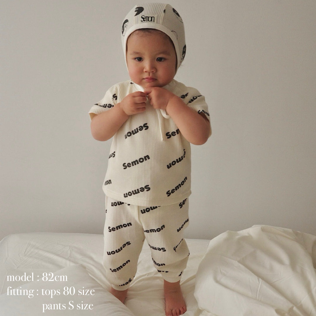 WAFFLE PRINT JOGGER PANTS