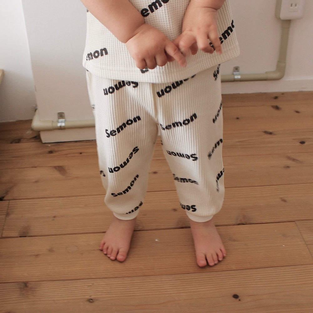 WAFFLE PRINT JOGGER PANTS
