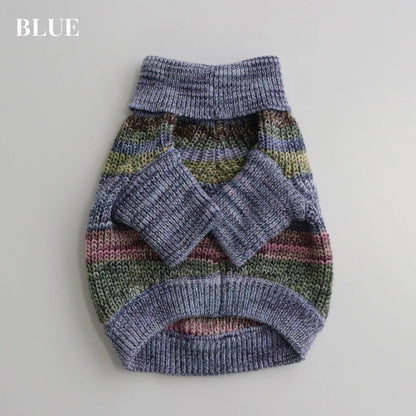 MIXED BORDER KNIT DOG WEAR