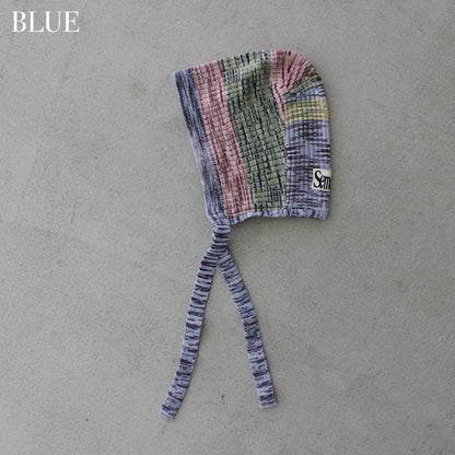 MIXED BORDER KNIT BONNET
