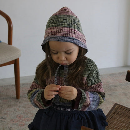 MIXED BORDER KNIT BONNET