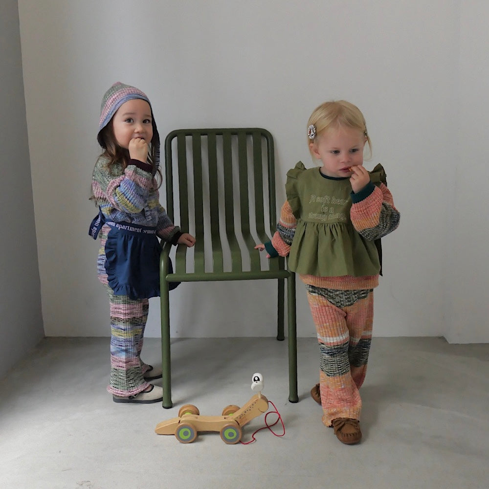 MIXED BORDER KNIT BONNET