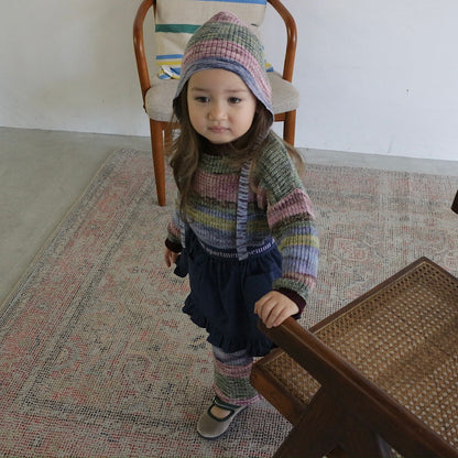 MIXED BORDER KNIT BONNET