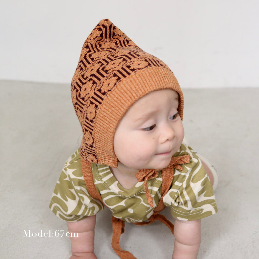 Pattern knit bonnet