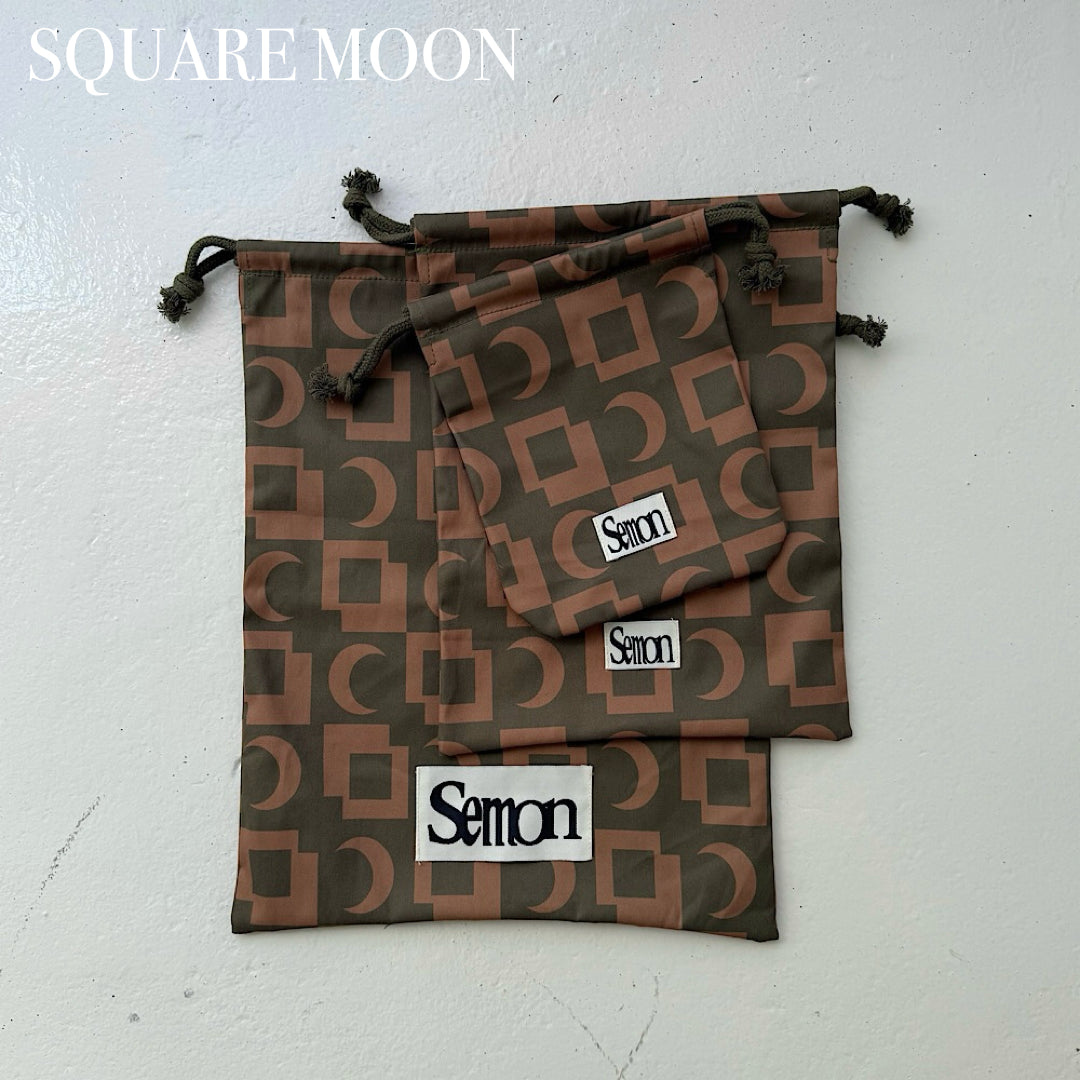 3SET PATTERN DRAWSTRING BAGS