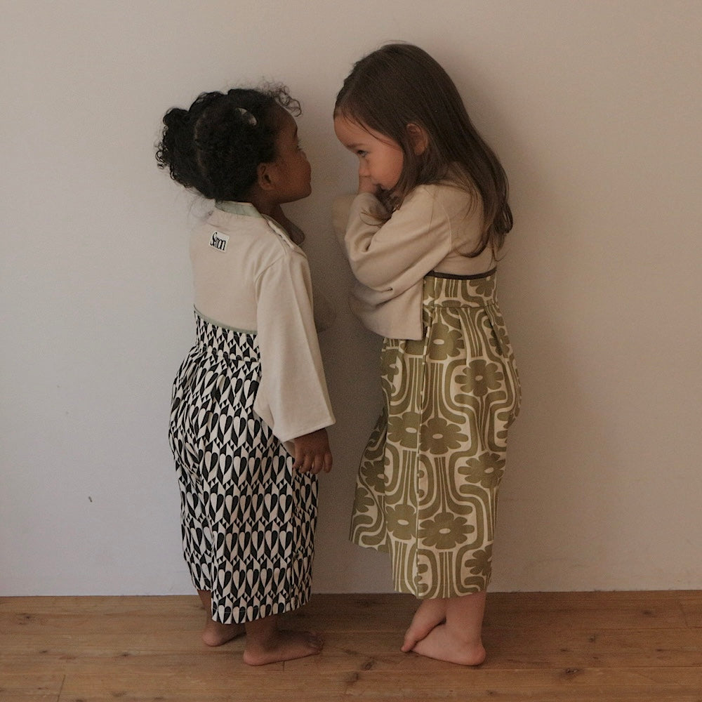 【ご注文から2週間以内でお届け】PATTERN HAKAMA ROMPERS