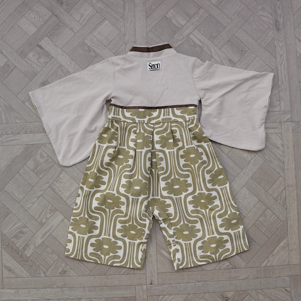 【ご注文から2週間以内でお届け】PATTERN HAKAMA ROMPERS