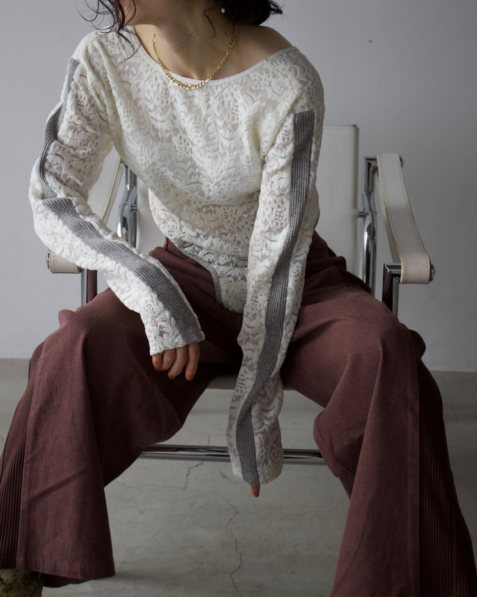 Velour Lace Bodysuit Top