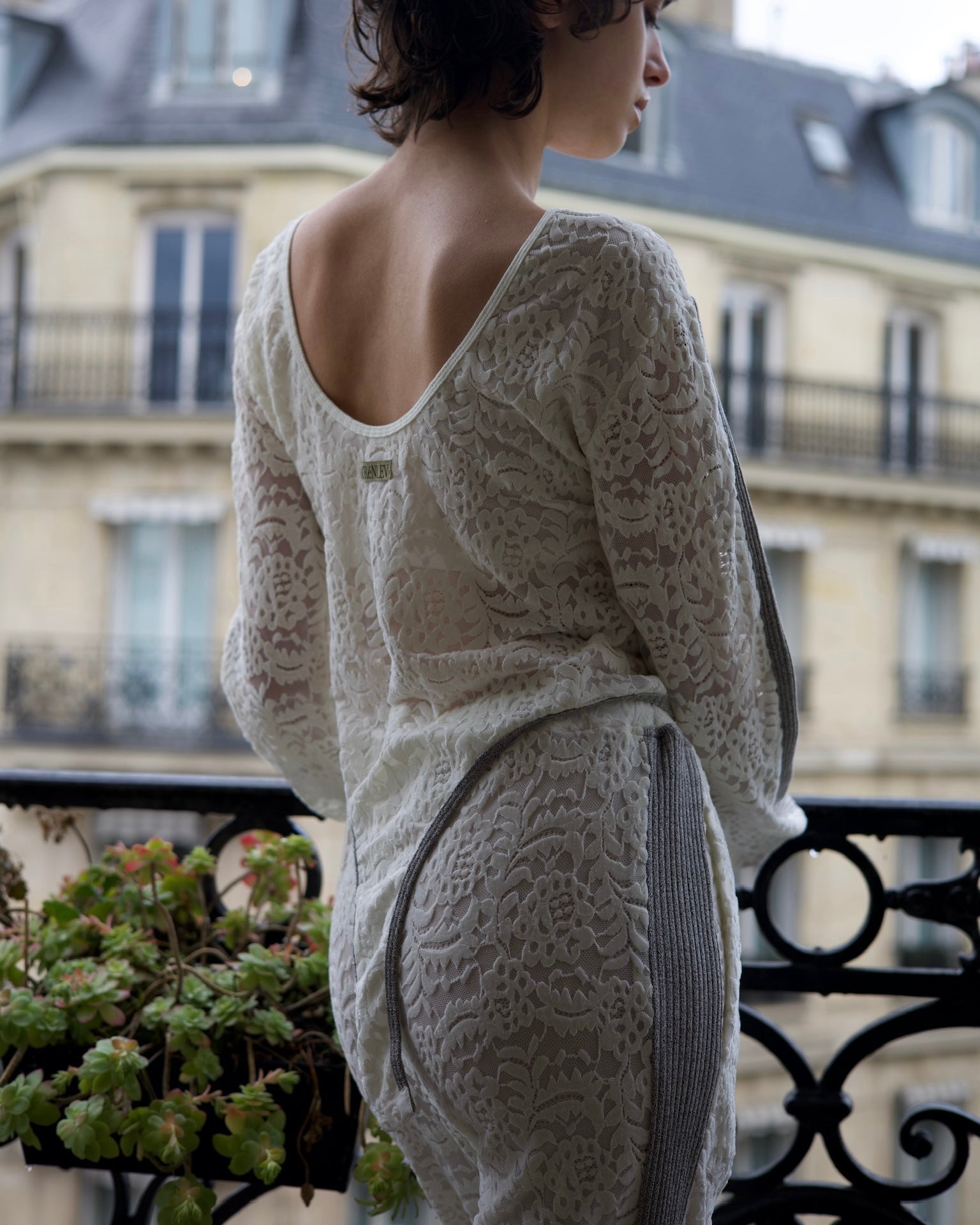 Velour Lace Bodysuit Top