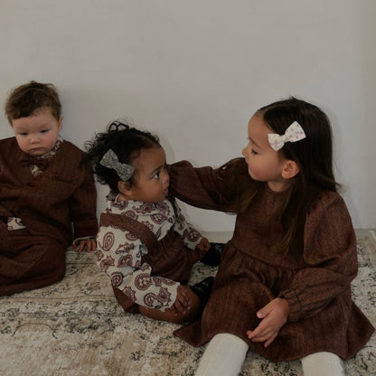 HERRINGDONE TWEED DRESS