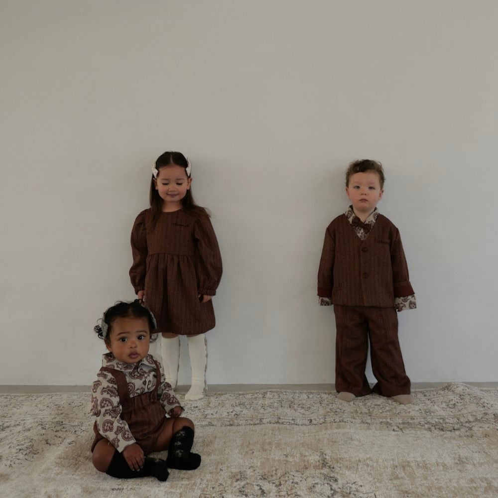 HERRINGDONE TWEED DRESS