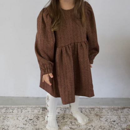 HERRINGDONE TWEED DRESS