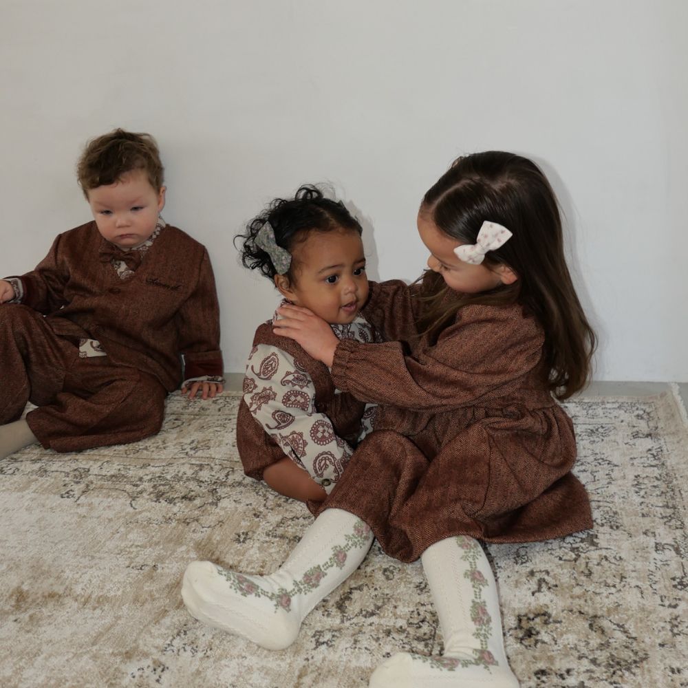 HERRINGDONE TWEED DRESS