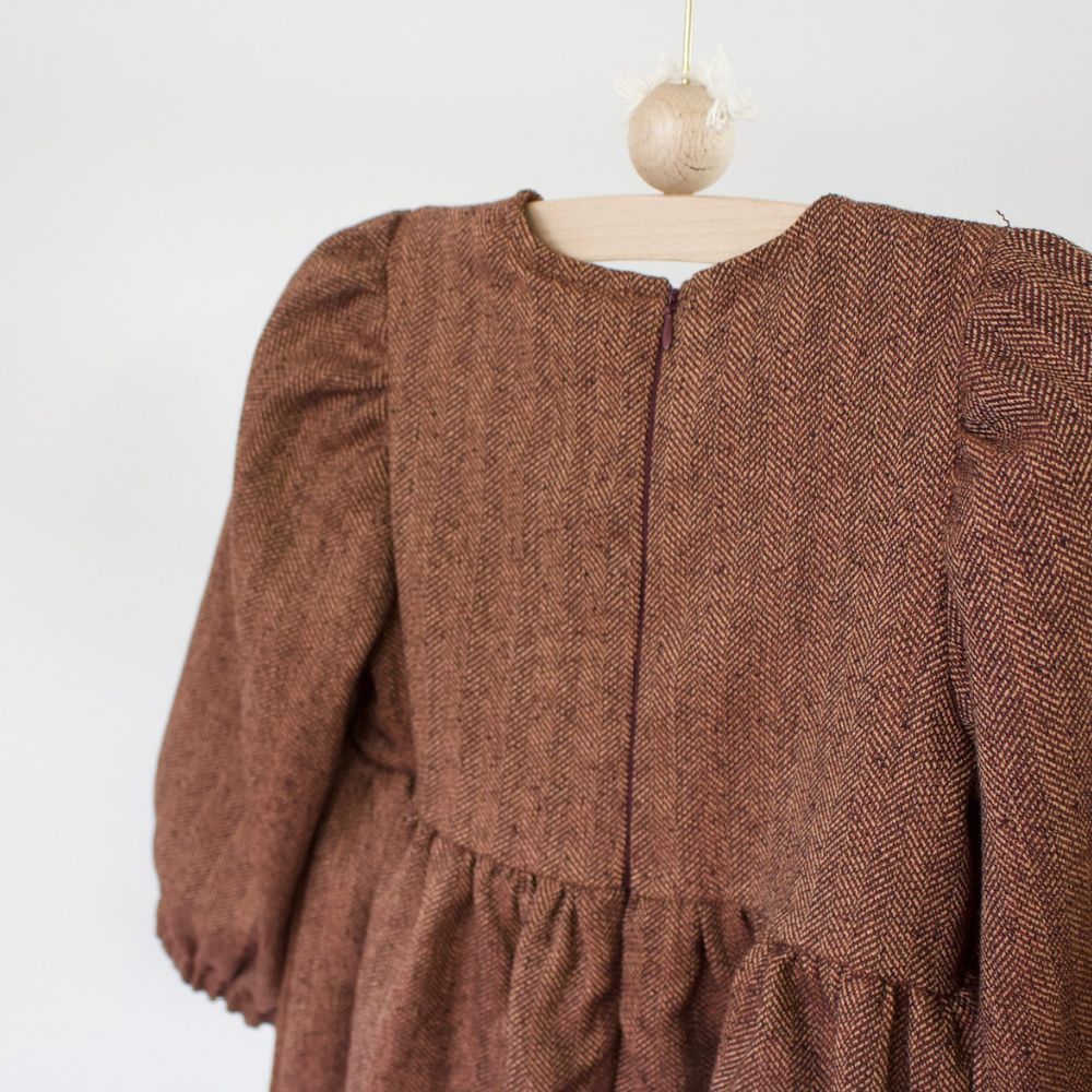 HERRINGDONE TWEED DRESS