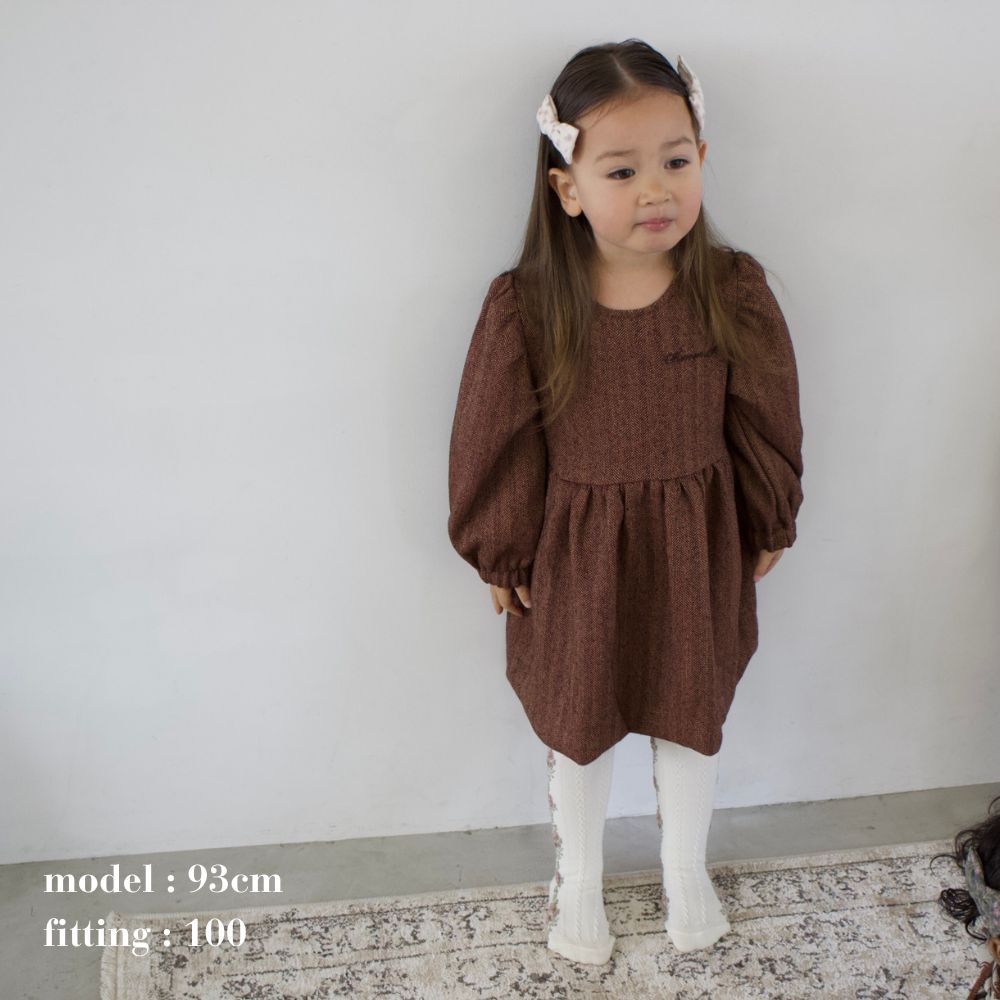 HERRINGDONE TWEED DRESS