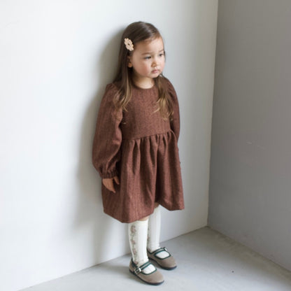 HERRINGDONE TWEED DRESS