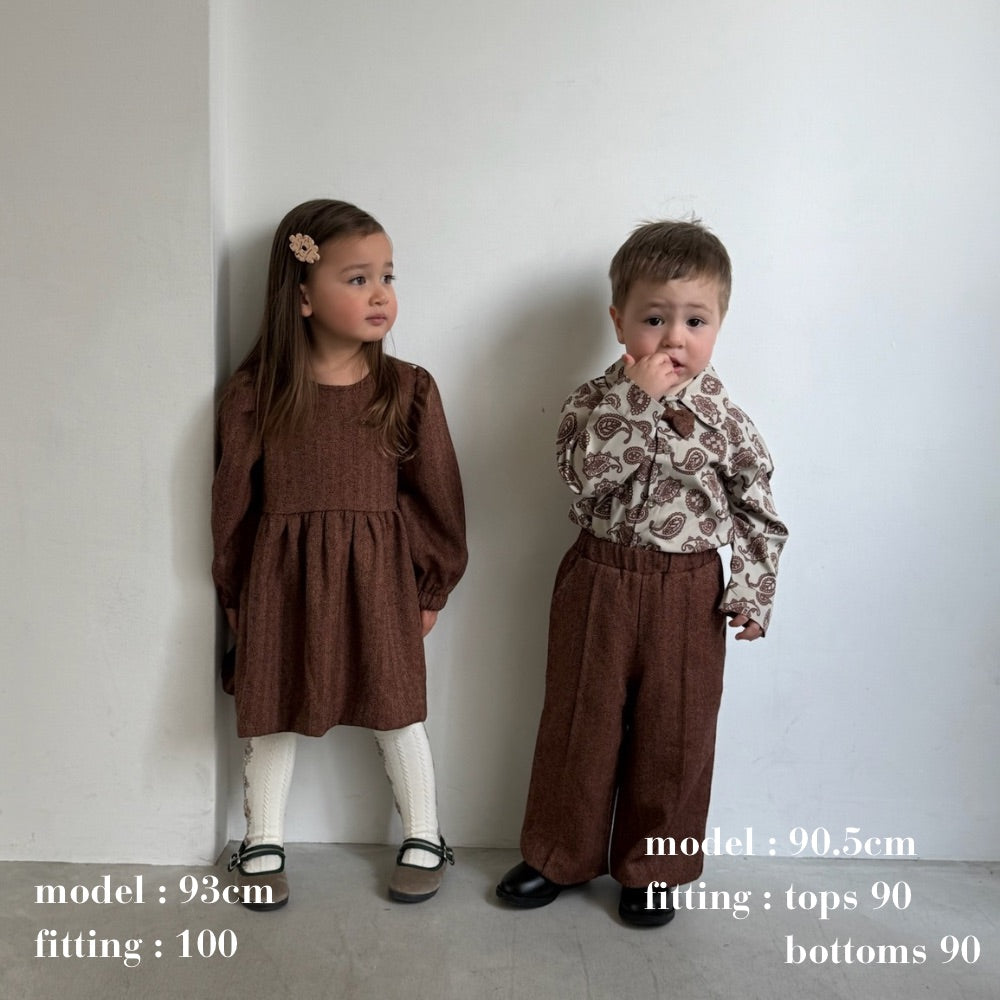 HERRINGDONE TWEED DRESS