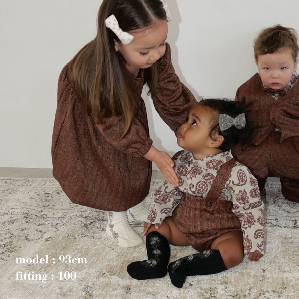 HERRINGDONE TWEED DRESS