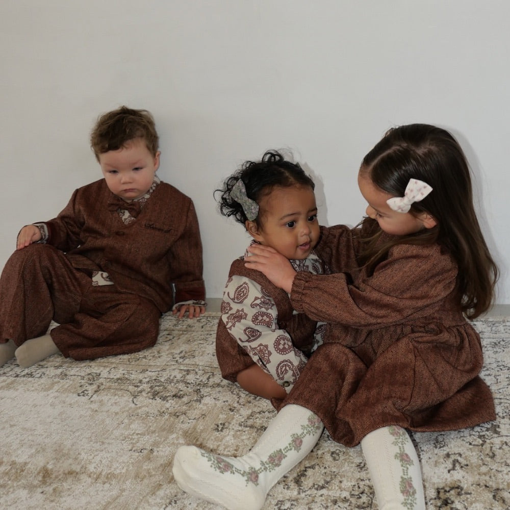 PAISLEY SHIRT ROMPERS