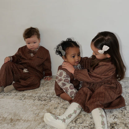 PAISLEY SHIRT ROMPERS