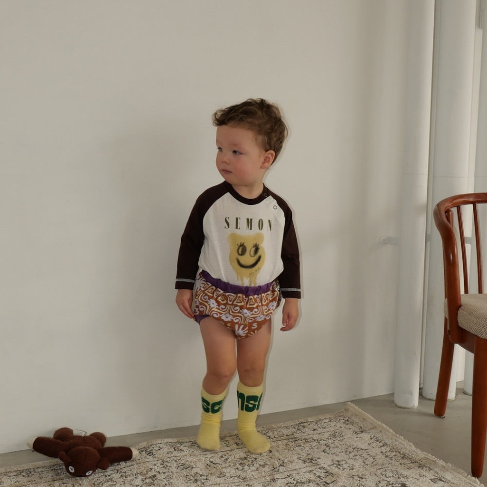 PRINTED RAGLAN ROMPERS