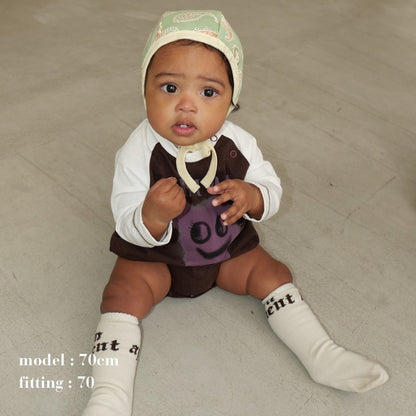 PRINTED RAGLAN ROMPERS