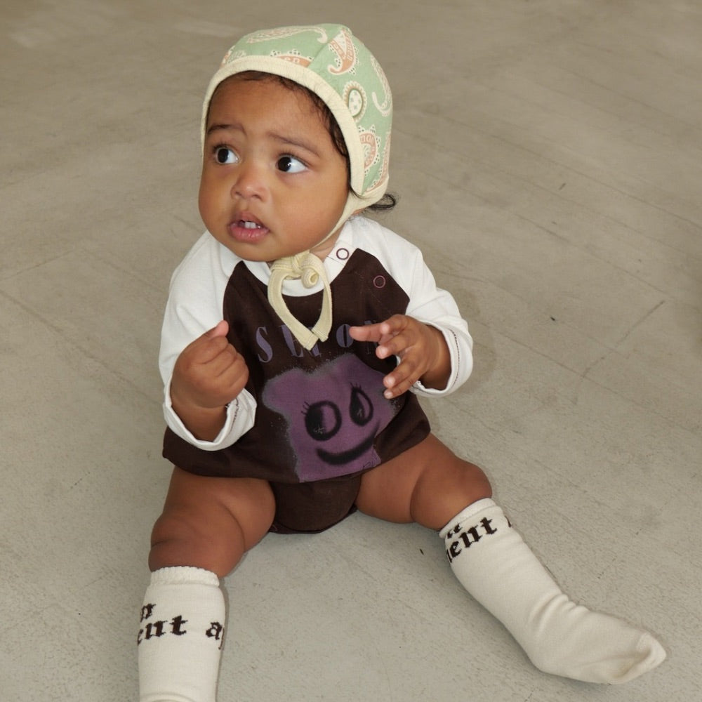 PRINTED RAGLAN ROMPERS