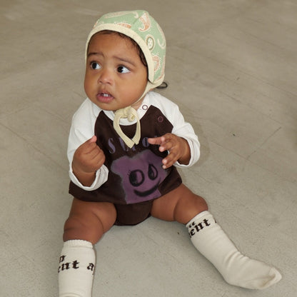 PRINTED RAGLAN ROMPERS