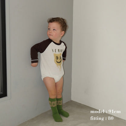 PRINTED RAGLAN ROMPERS