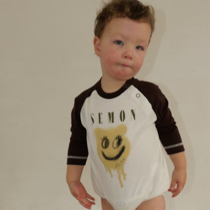 PRINTED RAGLAN ROMPERS