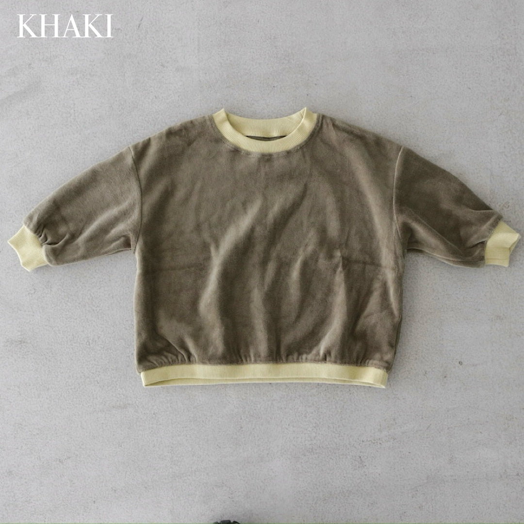 VELOUR LONG SLEEVE TOPS